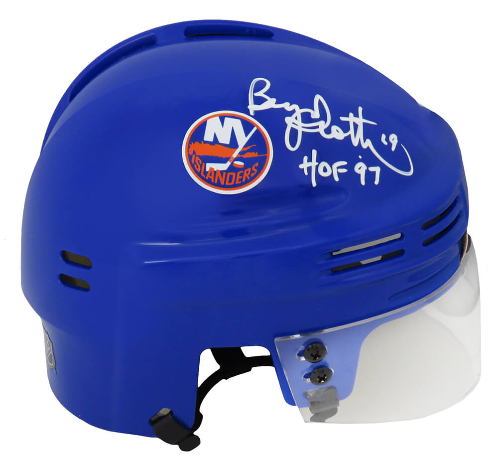 Bryan Trottier Signed New York Islanders Hockey Mini Helmet w/HOF'97 - TROMIN400 - Bryan Trottier Signed New York Islanders Hockey Mini Helmet w/HOF'97 product image
