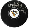Bryan Trottier Signed Pittsburgh Penguins Logo Hockey Puck w/HOF'97 - TROPUC401 - Bryan Trottier Signed Pittsburgh Penguins Logo Hockey Puck w/HOF'97 product image