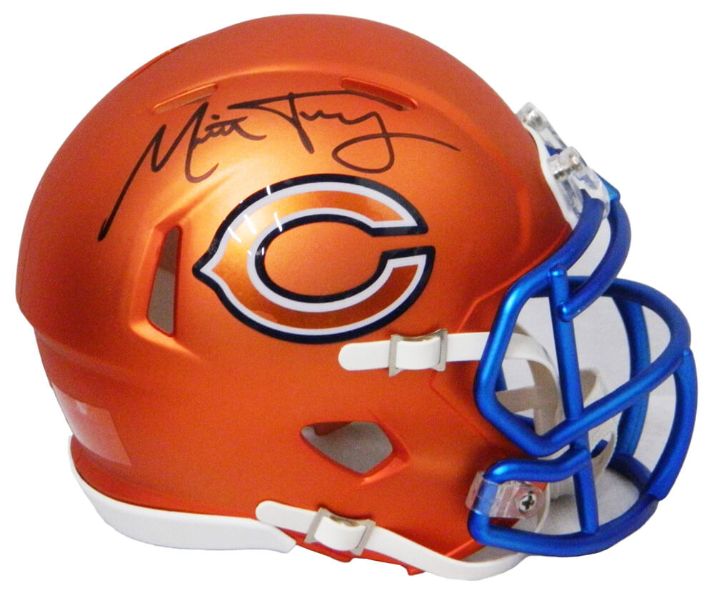 Mitchell Trubisky Signed Chicago Bears Blaze Riddell Speed Mini Helmet - TRUMIN301 - Mitchell Trubisky Signed Chicago Bears Blaze Riddell Speed Mini Helmet product image