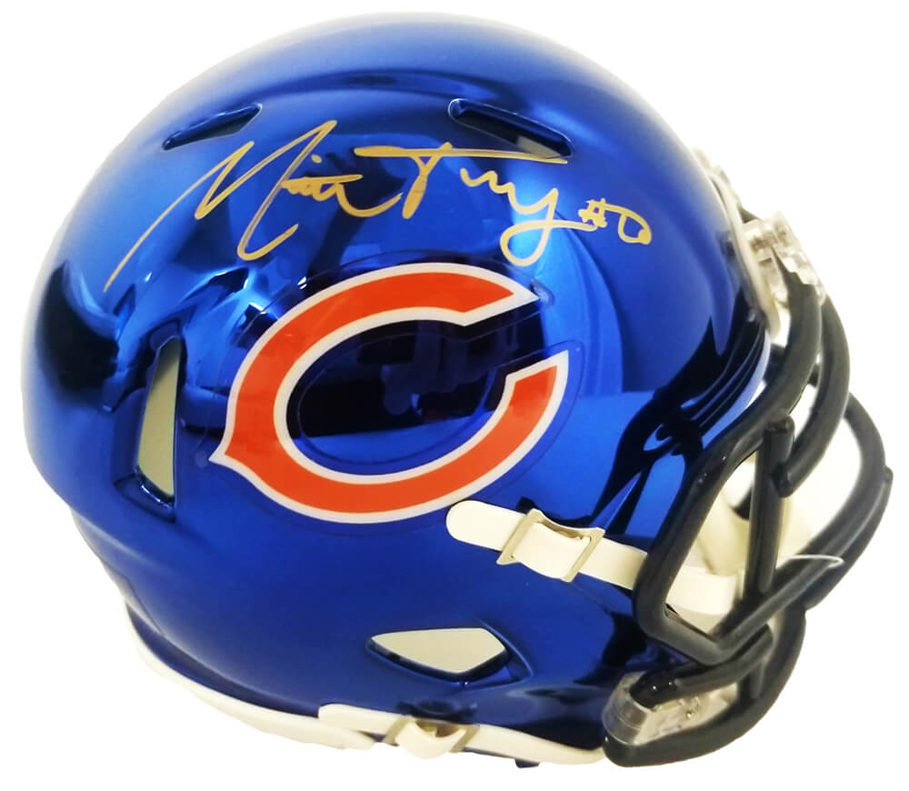 Mitchell Trubisky Signed Chicago Bears Chrome Riddell Speed Mini Helmet - TRUMIN303 - Mitchell Trubisky Signed Chicago Bears Chrome Riddell Speed Mini Helmet product image