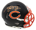 Mitchell Trubisky Signed Chicago Bears Flat Black Matte Riddell Speed Mini Helmet - TRUMIN304 - Mitchell Trubisky Signed Chicago Bears Flat Black Matte Riddell Speed Mini Helmet product image