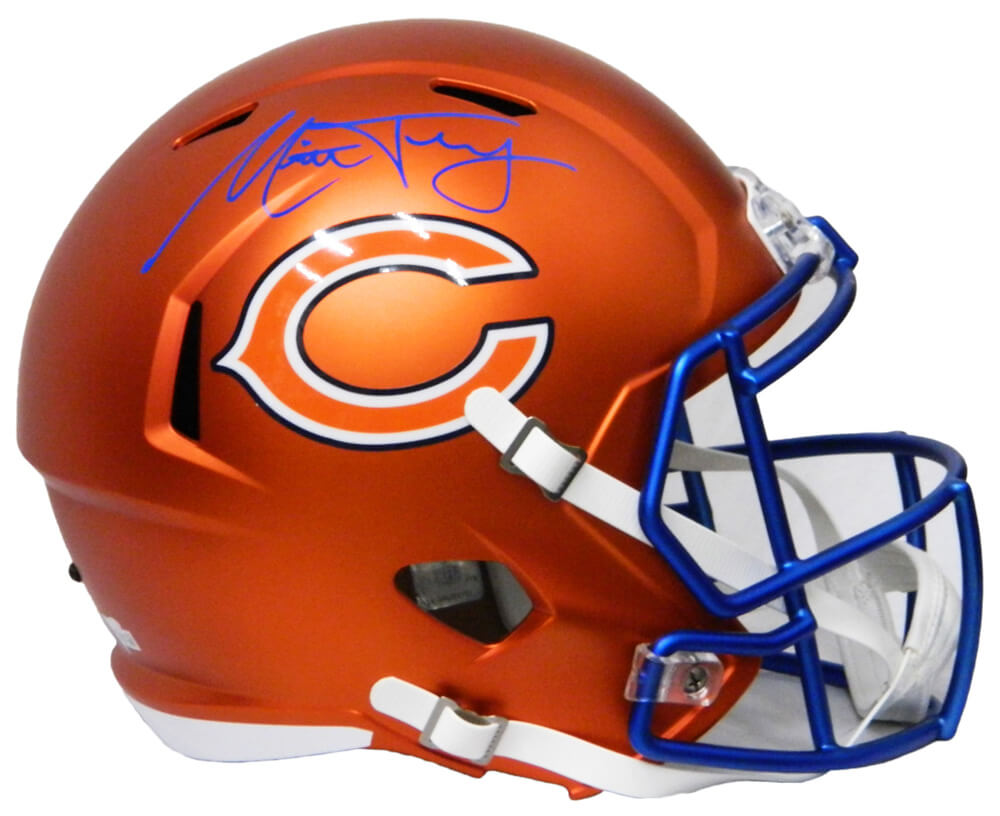 Mitchell Trubisky Signed Chicago Bears Blaze Riddell Full-Size Replica Helmet - TRUREP301 - Mitchell Trubisky Signed Chicago Bears Blaze Riddell Full-Size Replica Helmet product image