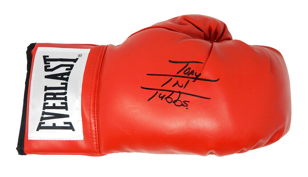 Tony Tubbs Signed Everlast Red Boxing Glove w/TNT - TUBGLV500 - Tony Tubbs Signed Everlast Red Boxing Glove w/TNT product image