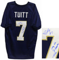Stephon Tuitt Signed Navy Custom Jersey w/Play Like A Champion Today - TUIJRY301 - Stephon Tuitt Signed Navy Custom Jersey w/Play Like A Champion Today product image