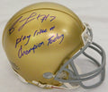 Stephon Tuitt Signed Notre Dame Riddell Mini Helmet w/Play Like A Champion Today - TUIMIN301 - Stephon Tuitt Signed Notre Dame Riddell Mini Helmet w/Play Like A Champion Today product image
