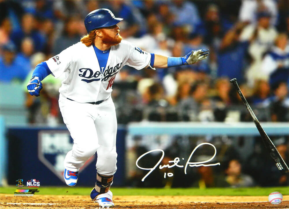 Justin Turner Signed Los Angeles Dodgers 2016 NLCS Dropping Bat 16x20 Photo - TUR16P111 - Justin Turner Signed Los Angeles Dodgers 2016 NLCS Dropping Bat 16x20 Photo product image
