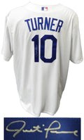 Justin Turner Signed Los Angeles Dodgers White Majestic Replica Jersey - TURJRY100 - Justin Turner Signed Los Angeles Dodgers White Majestic Replica Jersey product image