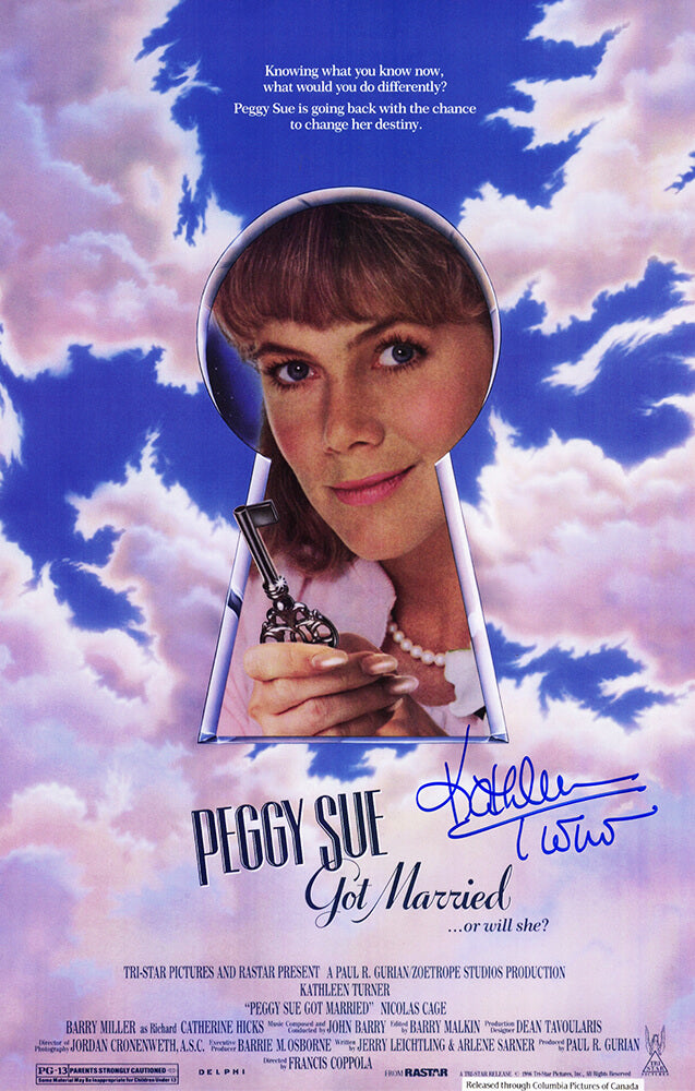 Kathleen Turner Signed Peggy Sue Got Married 11x17 Movie Poster - TURPST500 - Kathleen Turner Signed Peggy Sue Got Married 11x17 Movie Poster product image
