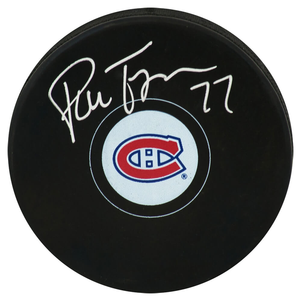 Pierre Turgeon Signed Montreal Canadiens Logo Hockey Puck - TURPUC400 - Pierre Turgeon Signed Montreal Canadiens Logo Hockey Puck product image