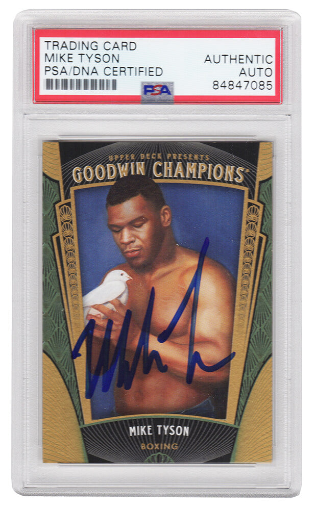 Mike Tyson Signed 2015 UD Goodwin Champions Boxing Trading Card #5 - (PSA/DNA Encapsulated) - TYSCAR503 - Mike Tyson Signed 2015 UD Goodwin Champions Boxing Trading Card #5 - (PSA/DNA Encapsulated) product image