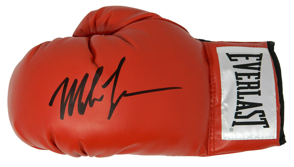 Mike Tyson Signed Everlast Red Full Size Boxing Glove - TYSGLV505 - Mike Tyson Signed Everlast Red Full Size Boxing Glove product image
