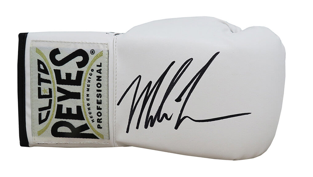 Mike Tyson Signed Cleto Reyes White Boxing Glove - TYSGLV511 - Mike Tyson Signed Cleto Reyes White Boxing Glove product image