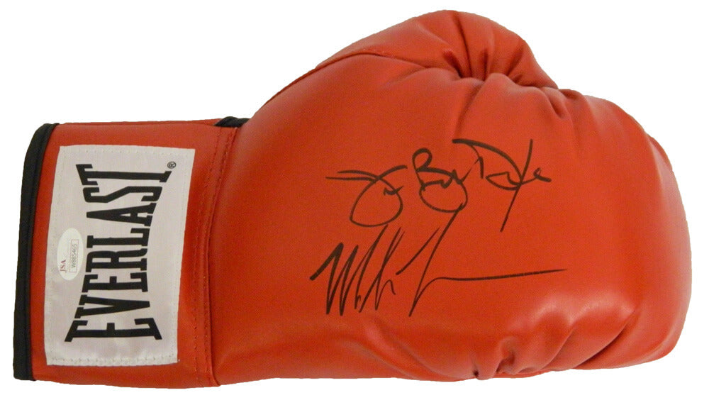 Mike Tyson & James Buster Douglas Dual Signed Everlast Red Boxing Glove - TYSGLV520 - Mike Tyson & James Buster Douglas Dual Signed Everlast Red Boxing Glove product image
