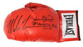 Mike Tyson & James Buster Douglas Dual Signed Everlast Red Boxing Glove w/I Shocked The World 2-11-90 - TYSGLV521 - Mike Tyson & James Buster Douglas Dual Signed Everlast Red Boxing Glove w/I Shocked The World 2-11-90 product image