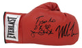 Mike Tyson & James Buster Douglas Dual Signed Everlast Red Boxing Glove w/Tyson KO 2-11-90 (JSA) - TYSGLV523 - Mike Tyson & James Buster Douglas Dual Signed Everlast Red Boxing Glove w/Tyson KO 2-11-90 (JSA) product image