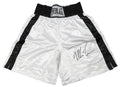 Mike Tyson Signed Everlast White Boxing Trunks - TYSTRU502 - Mike Tyson Signed Everlast White Boxing Trunks product image