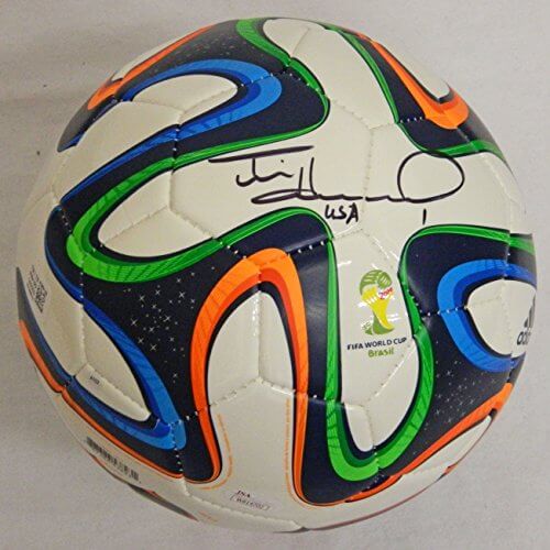 Tim Howard Signed Adidas 2014 Brazil FIFA World Cup Logo Soccer Ball w/USA - HOWSCR501 - Tim Howard Signed Adidas 2014 Brazil FIFA World Cup Logo Soccer Ball w/USA product image