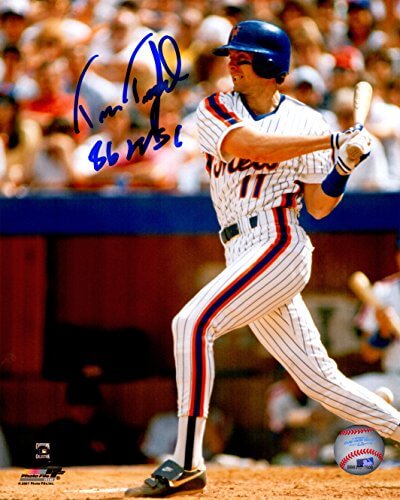 Tim Teufel Signed New York Mets Batting Action 8x10 Photo w/86 WSC - TEU08P101 - Tim Teufel Signed New York Mets Batting Action 8x10 Photo w/86 WSC product image
