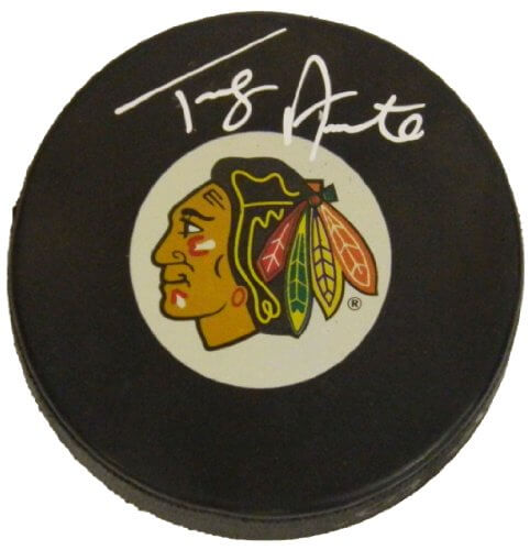 Tony Amonte Signed Autographed Blackhawks Logo Hockey Puck - AMOPUC400 - Tony Amonte Signed Autographed Blackhawks Logo Hockey Puck product image