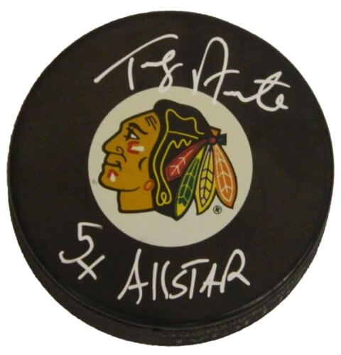 Tony Amonte Signed Autographed Blackhawks Logo Hockey Puck w/5x All-Star - AMOPUC401 - Tony Amonte Signed Autographed Blackhawks Logo Hockey Puck w/5x All-Star product image