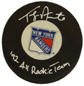 Tony Amonte Signed Autographed NY Rangers Logo Hockey Puck w/'92 All Rookie Team - AMOPUC402 - Tony Amonte Signed Autographed NY Rangers Logo Hockey Puck w/'92 All Rookie Team product image