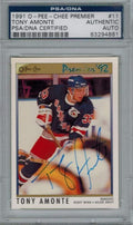 Tony Amonte Signed Autographed Rangers 1991 O-Pee-Chee Premier Rookie Card #11 PSA/DNA - AMOCAR400 - Tony Amonte Signed Autographed Rangers 1991 O-Pee-Chee Premier Rookie Card #11 PSA/DNA product image