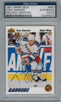 Tony Amonte Signed Autographed Rangers 1991 Upper Deck Rookie Card #450 PSA/DNA - AMOCAR402 - Tony Amonte Signed Autographed Rangers 1991 Upper Deck Rookie Card #450 PSA/DNA product image