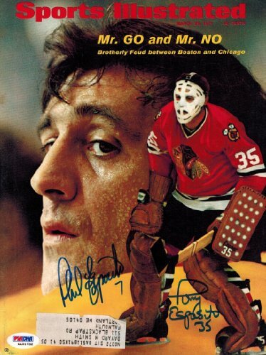 Tony Esposito & Phil Esposito Dual-Signed Autographed Sports Illustrated 3/29/71 - PSA - ESPMAG400 - Tony Esposito & Phil Esposito Dual-Signed Autographed Sports Illustrated 3/29/71 - PSA product image