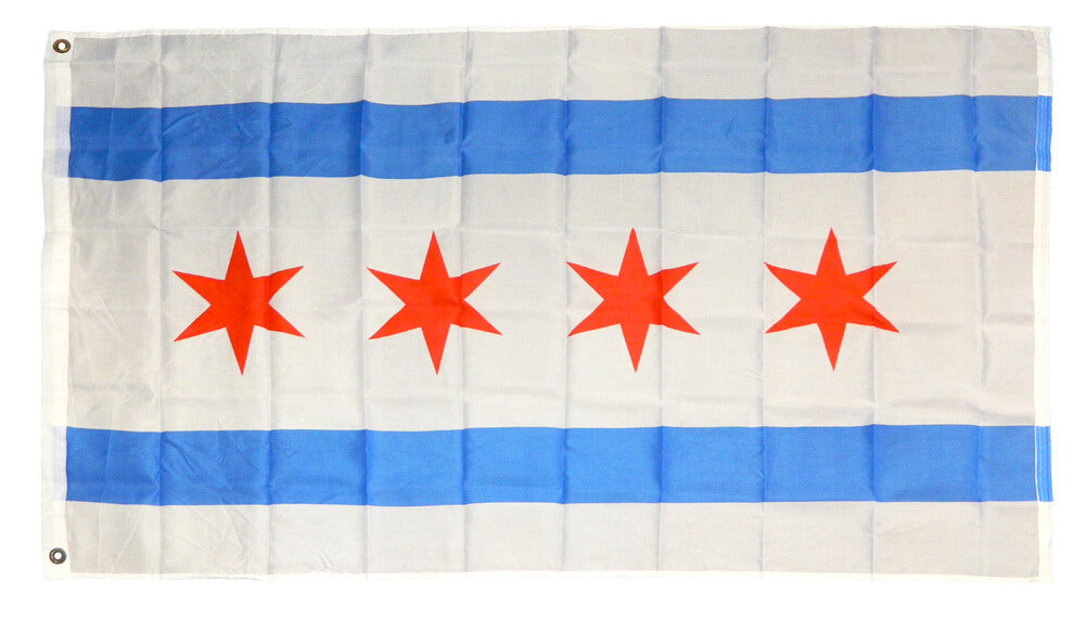 City of Chicago 3x5 Foot Polyester Indoor/Outdoor Banner Flag - UFLCHI600 - City of Chicago 3x5 Foot Polyester Indoor/Outdoor Banner Flag product image