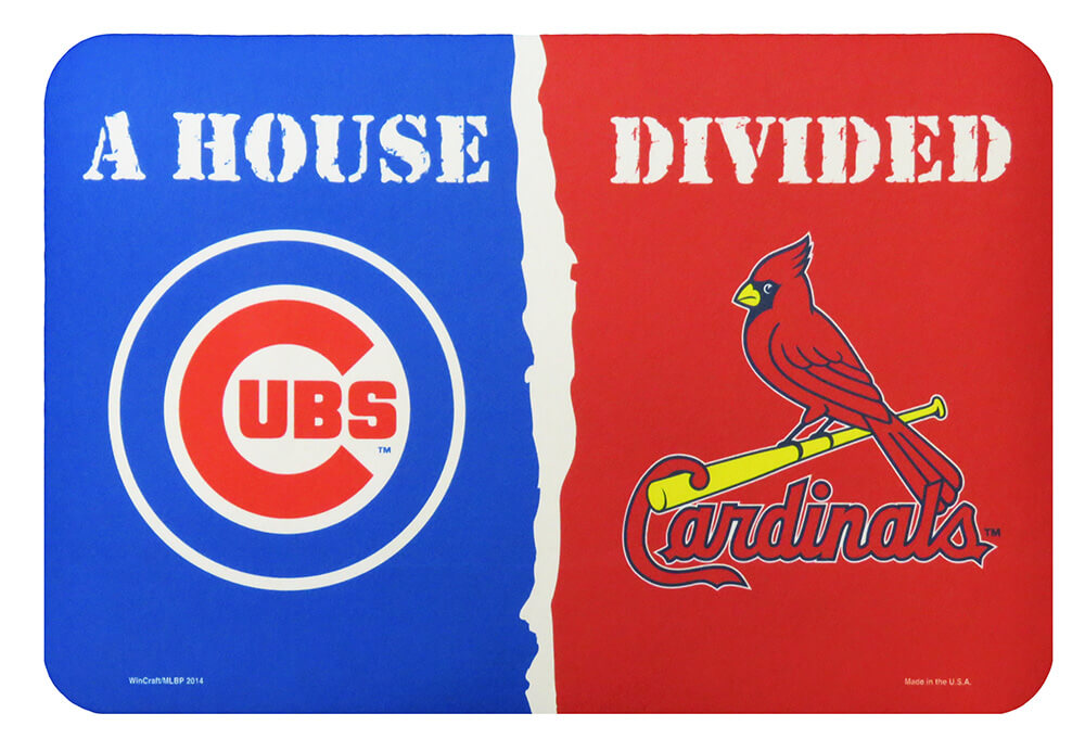 Chicago Cubs / St. Louis Cardinals House Divided Doormat (20x30 inches) - UFLRMAT15 - Chicago Cubs / St. Louis Cardinals House Divided Doormat (20x30 inches) product image