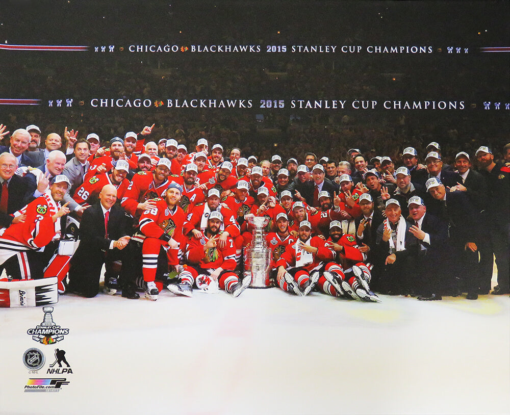 Chicago Blackhawks 2015 Stanley Cup Champions Team Celebration 20x24 Canvas - UFRBLA402 - Chicago Blackhawks 2015 Stanley Cup Champions Team Celebration 20x24 Canvas product image