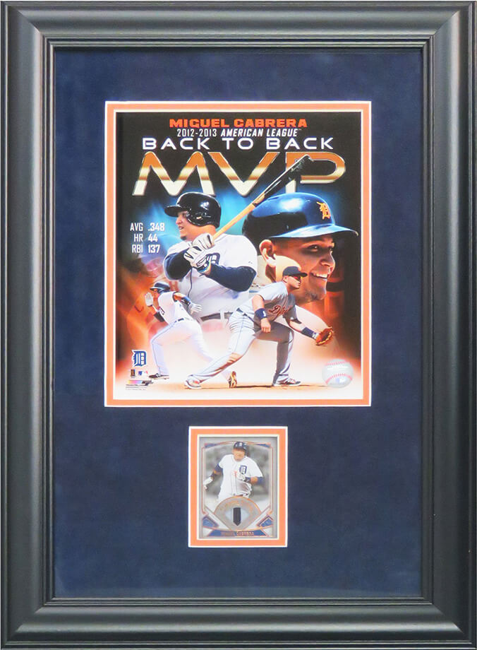 Miguel Cabrera Framed Tigers 8x10 Photo w/Trading Card - UFRCAB08P100 - Miguel Cabrera Framed Tigers 8x10 Photo w/Trading Card product image