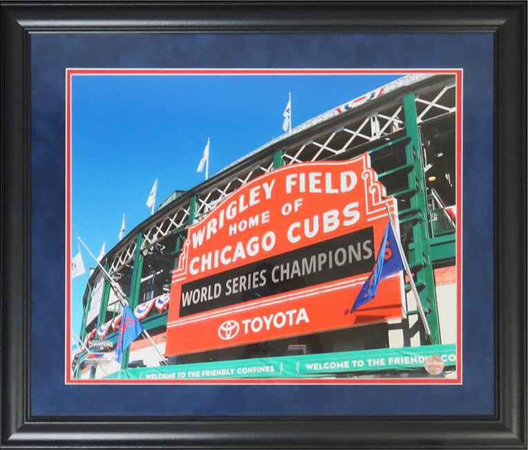 Cubs 2016 WS Wrigley Field Marquee - Day Time  (WS Champs) Framed 16x20 Photo - UFRCUB16P105 - Cubs 2016 WS Wrigley Field Marquee - Day Time (WS Champs) Framed 16x20 Photo product image