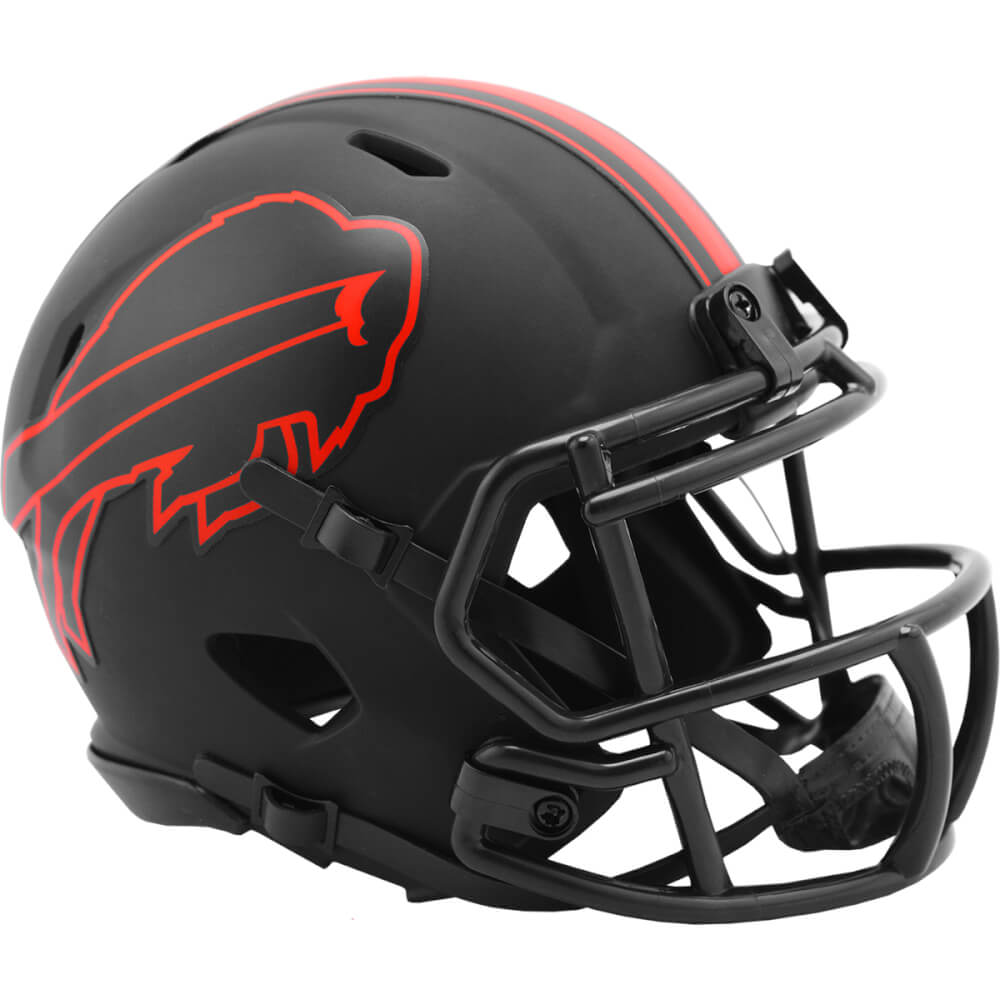 Buffalo Bills Eclipse Black Matte Riddell Speed Mini Football Helmet - UHMBIL604 - Buffalo Bills Eclipse Black Matte Riddell Speed Mini Football Helmet product image