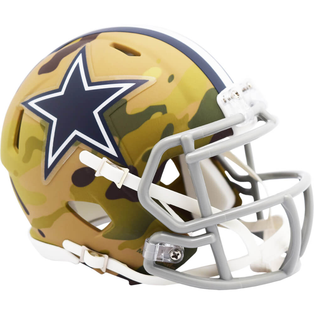 Dallas Cowboys Camo Riddell Speed Mini Football Helmet - UHMCOW609 - Dallas Cowboys Camo Riddell Speed Mini Football Helmet product image
