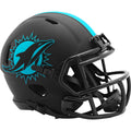 Miami Dolphins Eclipse Black Matte Riddell Speed Mini Football Helmet - UHMDOL603 - Miami Dolphins Eclipse Black Matte Riddell Speed Mini Football Helmet product image