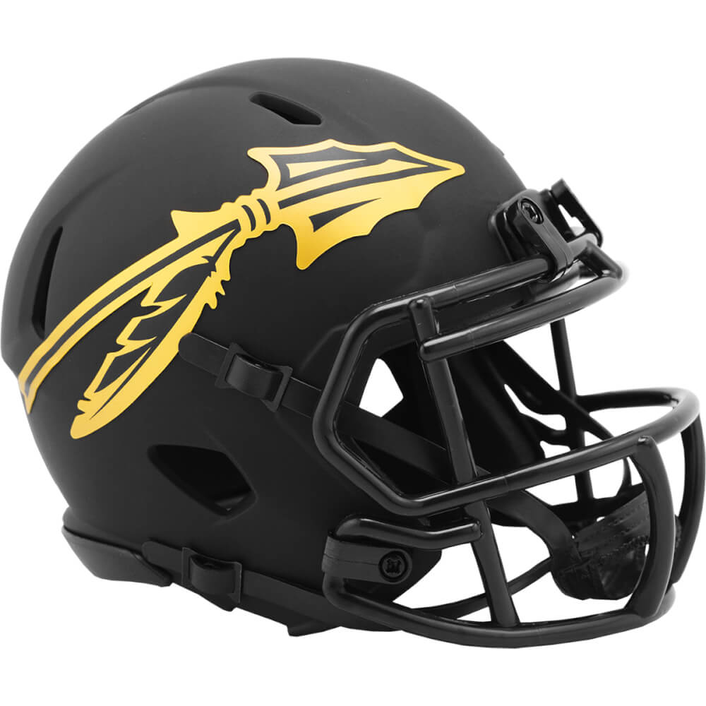 Florida State Seminoles Eclipse Black Matte Riddell Speed Mini Football Helmet - UHMFLA630 - Florida State Seminoles Eclipse Black Matte Riddell Speed Mini Football Helmet product image