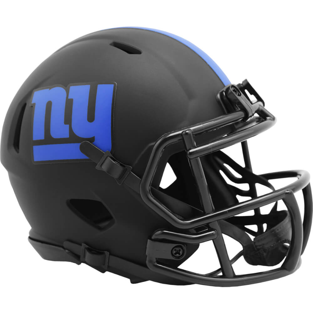 New York Giants Eclipse Black Matte Riddell Speed Mini Football Helmet - UHMGIA604 - New York Giants Eclipse Black Matte Riddell Speed Mini Football Helmet product image