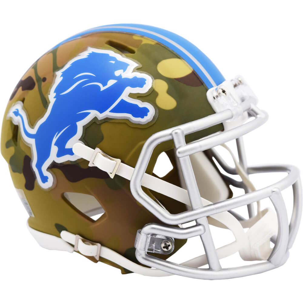 Detroit Lions Camo Riddell Speed Mini Football Helmet - UHMLIO611 - Detroit Lions Camo Riddell Speed Mini Football Helmet product image