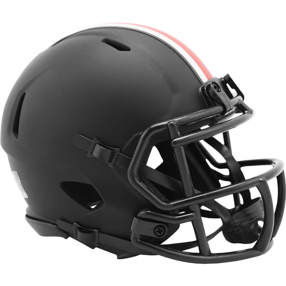 Ohio State Buckeyes Eclipse Black Matte Riddell Speed Mini Football Helmet - UHMOSU601 - Ohio State Buckeyes Eclipse Black Matte Riddell Speed Mini Football Helmet product image