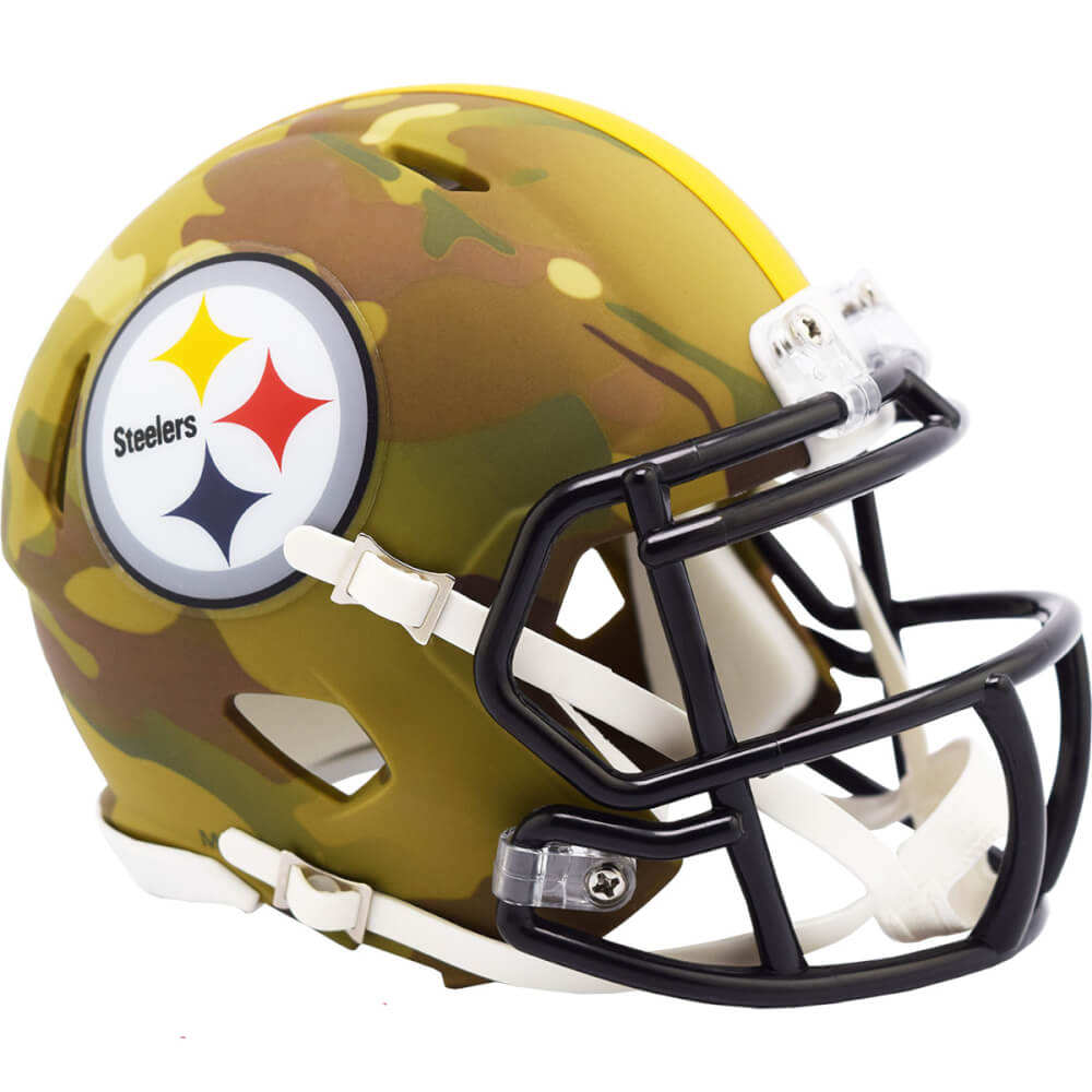 Pittsburgh Steelers Camo Riddell Speed Mini Football Helmet - UHMSTE607 - Pittsburgh Steelers Camo Riddell Speed Mini Football Helmet product image