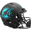 Miami Dolphins Eclipse Black Matte Riddell Full Size Speed Replica Football Helmet - UHRDOL602 - Miami Dolphins Eclipse Black Matte Riddell Full Size Speed Replica Football Helmet product image