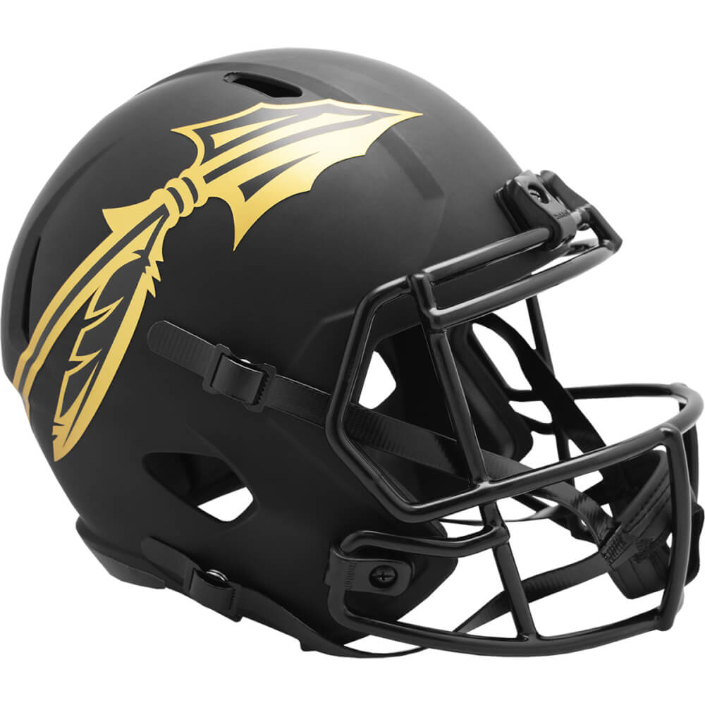 Florida State Seminoles Eclipse Black Matte Riddell Full Size Speed Replica Football Helmet - UHRFLA630 - Florida State Seminoles Eclipse Black Matte Riddell Full Size Speed Replica Football Helmet product image