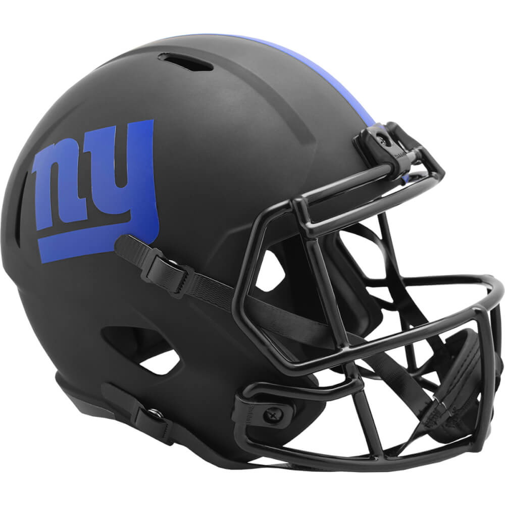 New York Giants Eclipse Black Matte Riddell Full Size Speed Replica Football Helmet - UHRGIA603 - New York Giants Eclipse Black Matte Riddell Full Size Speed Replica Football Helmet product image