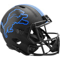 Detroit Lions Eclipse Black Matte Riddell Full Size Speed Replica Football Helmet - UHRLIO606 - Detroit Lions Eclipse Black Matte Riddell Full Size Speed Replica Football Helmet product image