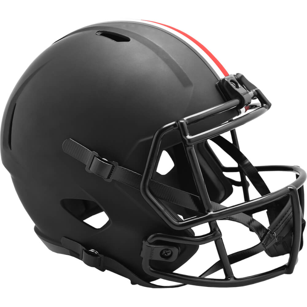 Ohio State Buckeyes Eclipse Black Matte Riddell Full Size Speed Replica Football Helmet - UHROSU600 - Ohio State Buckeyes Eclipse Black Matte Riddell Full Size Speed Replica Football Helmet product image