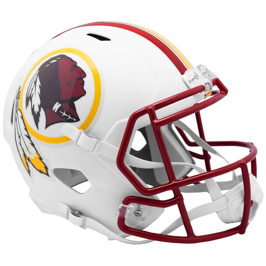 Washington Redskins Flat White Matte Riddell Full Size Speed Replica Football Helmet - UHRRED601 - Washington Redskins Flat White Matte Riddell Full Size Speed Replica Football Helmet product image
