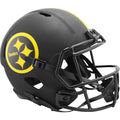 Pittsburgh Steelers Eclipse Black Matte Riddell Full Size Speed Replica Football Helmet - UHRSTE605 - Pittsburgh Steelers Eclipse Black Matte Riddell Full Size Speed Replica Football Helmet product image