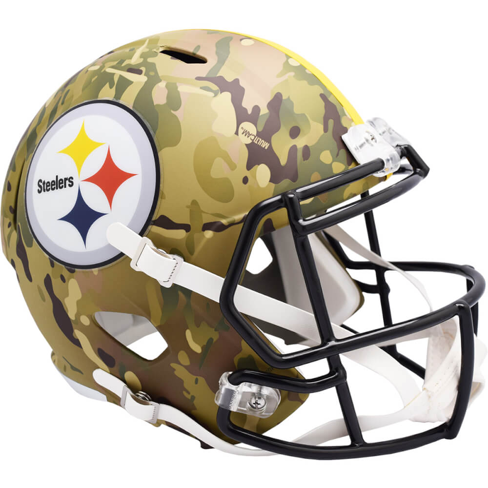 Pittsburgh Steelers Camo Riddell Full Size Speed Replica Football Helmet - UHRSTE606 - Pittsburgh Steelers Camo Riddell Full Size Speed Replica Football Helmet product image