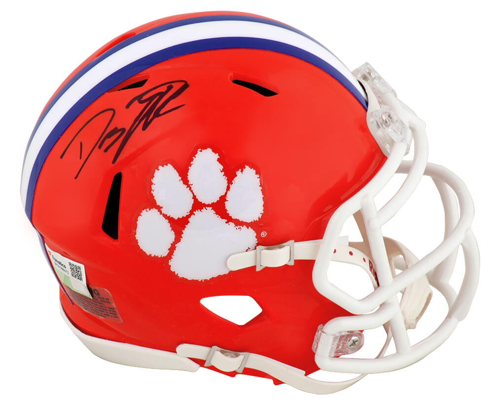 DJ Uiagalelei Signed Clemson Tigers Riddell Speed Mini Helmet - (Fanatics) - UIAMIN300 - DJ Uiagalelei Signed Clemson Tigers Riddell Speed Mini Helmet - (Fanatics) product image